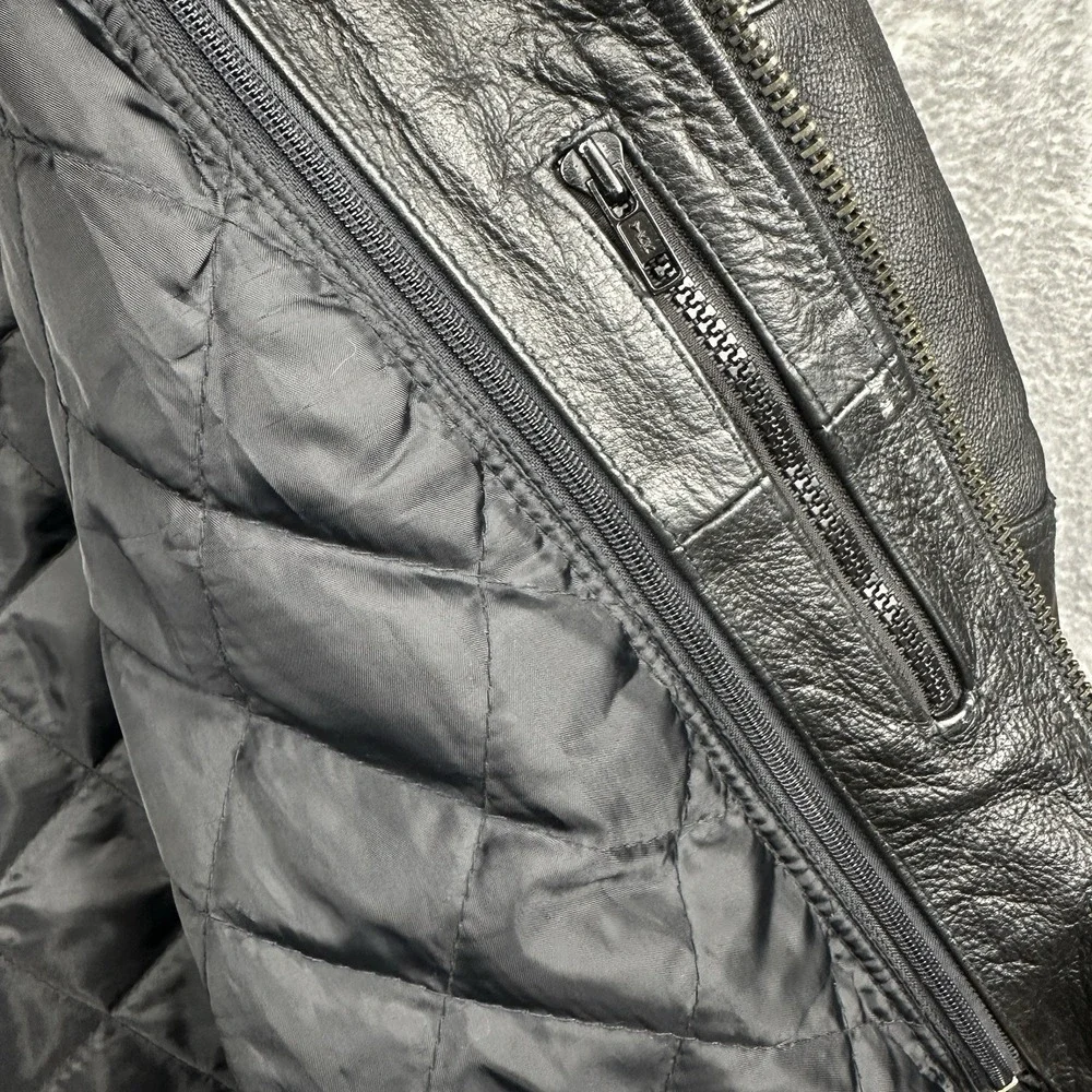 American Iron Horse Provisioners Motorcycle Jacket Men's Size 46 Black Leather